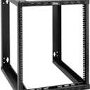 Tecmojo 12U Wall Mount Rack, Wall Mount Network Rack 15.8in Depth, Open Frame Server Rack for 19in IT/AV/Data/Home Equipment, Black