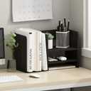 Furinno Hermite Wood Desktop Book and Home Office Supplies Storage Organizer, Espresso, 15.8-Inch