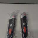 INTERNET'S BEST Premium Utility Knife Set | Retractable Box Cutter with Rubber Handle | Heavy-Duty Cutting for Cardboard, Carpet, Plastic | Retractable Blade | Includes 2 Razor Knives & Extra Blades