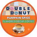 Double Donut Coffee Medium Roast Decaf Coffee Pods, Pumpkin Spice Flavored, for Keurig K-Cup Machines, 80 Single-Serve Capsules per Box (EXP 09/19/27)
