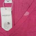 Womens Summer T-Shirts Short Sleeve V Neck Dolman Tops with Side Shirring Loose Fit Shirts Spring Fashion, Pink, Size XXL