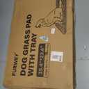 FURWAY Dog Grass Pad with Tray Artificial Grass Puppy Pee Pad for Dogs, Reusable 4-Layer Training Potty Pad with Tray, Quick Absorbent Indoor & Outdoor Portable Dog Patio Potty ( 35.4"x23.6")