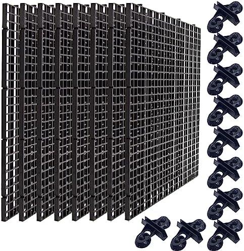 8 Pieces Fish Tank Divider with Sucker Clips 30x30cm/11.8x11.8 Aquarium Filter Bottom Divider Partition Separator