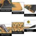 IZUS Green-Trees Christmas Welcome-Doormat for Spring-Winter Outdoor-Entrance-Decor Non-Slip Faux-Coir Frontdoor-Mats Porch Farmhouse Home Decor 17x29inch