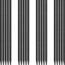 Rebar Stakes 16 Inch 20 Pack Heavy Duty Ground Anchors with Chisel Point End Long Straight Steel Tent Stakes 3/8" Thickness Metal Spikes Black Coated for Concrete Timber Camping Garden Plant