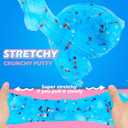 2 x Blue Clear Slime with Jelly Cubes Pink Red Hearts Add-ins, Crunchy Crystal Boba Slime Super Soft Sludge Toy with Cute Charms, Party Favors Slime for Girls Boys