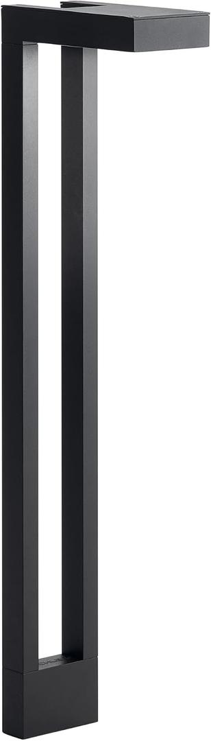 Kichler Two Arm Contemporary Path Light in Black Brass, Landscape Lighting for Pathways, Walkways and Garden Beds, (3" x 22" x 6"), 15844BKB, Medium