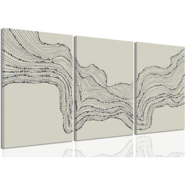 Black Woman Wall Art Fashion African American Women Wall Decor Trendy Abstract Black Girl Canvas Poster Prints Aesthetic Pictures for Bedroom Living Room, 3 Pc