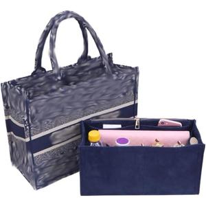 SMART DK Purse Organizer for Dior Book Tote - Premium Felt Insert with Multiple Pockets