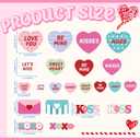 Novabright 22 Pcs Valentine Tree Decor Red Pink Valentines Day Decorations Large Conversation Hearts Tree Picks,Valentine Heart Picks for Valentines Day Home Office Decor Wood