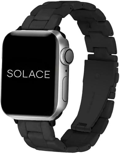 Solace Bands Lightweight Perma Watch Band - Universal Fit for Apple Watch Bands for Women and Men, iWatch Bands for 38mm 40mm 41mm 42mm 44mm 45mm 49mm Ultra, SE and Series Series 10 9 8 7 6 5 4 3 2 1 (Matte Solid)