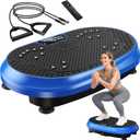Vibration Plate Exercise Machine, Vibrating Fitness Platform for Lymphatic Drainage, Full Body Shaker Workout Equipment, Bluetooth Power Shaping Vibrate Plate, Board Sport for Home Exercise Gym, Blue