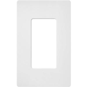 Lutron Claro Light Switch Cover Plate, 1 Gang Wallplate, for Decorator Light Switches, Rocker Light Switch Cover, Outlet Cover, Screwless Switch Plate Cover, Satin, SC-1-SW, Snow
