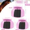 Abbylike Bell Boots for Horses 1 Pair/2 Pair Available, Protect Against Hoof Impact Trauma, Rubber Bell Boots Horse Care for Turnout, No Rub Design Wrap Hook and Loop, M 