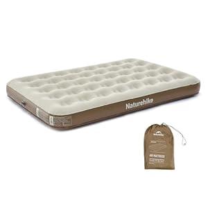 Naturehike Double Air Mattress, Inflatable Mattress for Home, Camping, Guests, Travel, Blow up Mattress, Morning View Serie, No Pump