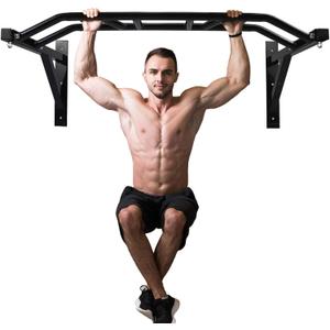Wall Mount Pull Up Bar Wall Mounted Body Press Pull Up Bar Gym Chin-Up for Upper Body Workout