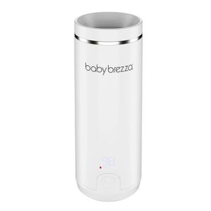Baby Brezza Portable Warmer 3X Faster Baby Bottle Warming - Travel Breastmilk and Formula Warmer - Safe, Even Heating - Up to 9oz - No Adapters, White