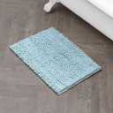 Laura Ashley  Astor Chenille Bath Mat | 100% Polyester | Premium Bathroom Dcor | Machine Washable | TPR Backing | Measures 17 x 24 | Aqua