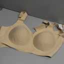 Bras for Women Supportive Wireless Push Up Bra Full Coverage No Underwire Seamless Plus Size for Older Women (XX-Large, Nude)