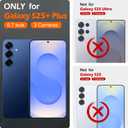 SHIELDON Case for Galaxy S25 Plus 6.7", Genuine Leather Wallet Flip Book RFID Blocking Card Holder Kickstand Shock Absorbing Protective Case Compatible with Galaxy S25+ 2025 - Retro Dark Blue