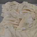 Smiry Velvet Seat Covers for Dining Room Chair Set of 4, Stretch Fit Removable Washable Chair Seat Cushion Protector Slipcovers with Ties, Cream