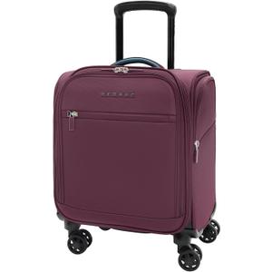 Verage Underseat Carry On Luggage with Wheels & USB Port,14 inch Wheeled Spinner Bag Carry-on Luggages for Airlines, Lightweight Suitcase Men Women, Pilots and Crew (14.5-Inch Plus Underseat Pro) (Grape Red)