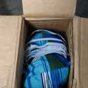 HOMEDEMO Beach Canopy UPF 50+, 6'6', Easy Set up and Take Down Tent with Sand Pockets, Side Wall Shade Wind Waterproof for Kids, Family & Friends, Dark Blue Stripes