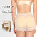 NINGMI Women Butt Lifter Padded Shapewear Enhancer Control Panties Body Shaper Underwear (Large, Beige)