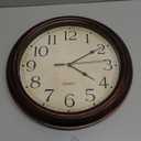 HYLANDA Wall Clock, 9 Inch Silent Non Ticking Classic Battery Operated Clocks, Decorative for Living Room, Bedrooms, Bathroom, Kitchen Office (Bronze)