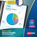 Avery Diamond Clear Heavyweight Sheet Protectors, Easy Load, 100 Document Protectors (74100)