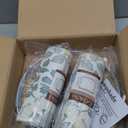 GOSO 2pcs Medium Lampshade Polyester Fiber Printing Plants Drum Lamp Shade For TableLamp,Floor Lamps,Diy Pendant Light,Wall Hanging,Spider Fitter 13 "Top x 13" Bottom x 10 "High, Assembly Required