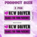 4 x 2pcs New Driver Stickers, Thanks for Your Patience Reflective New Driver Magnet Novice Driver Sign Car Decal for Novice Drivers (New Driver)
