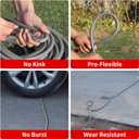 Pressure Washer Hose 150ft, 4200PSI 1/4 Inch Kink Resistant Power Washer Extension Hose, Flexible Heavy Duty Replacement Hose, Compatible with M22 14mm Fittings, High Tensile Wire Braid