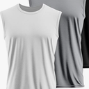 Ficerd 2 Pack Men's Big and Tall Tank Tops Workout Gym Muscle Plus Size T Shirts Sleeveless Fitness Athletic Oversized Tee (White & Light Grey - 5XL)
