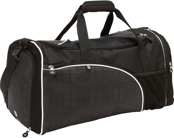 Champion Sports Wheeled Equipment Bag – Large Nylon Athletic Travel Bag with Wheels for Baseball, Football, Basketball, Soccer, Hockey & Training Gear Black 5 pack