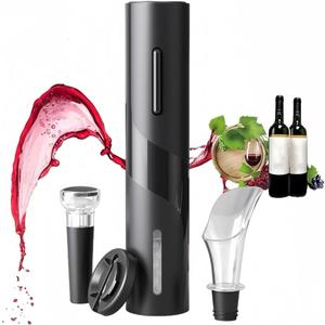 PEIPU Electric Wine Bottle Opener, Easy to Use, Perfect for Home, Restaurants & Travel, Wine Lovers & Host (Black)