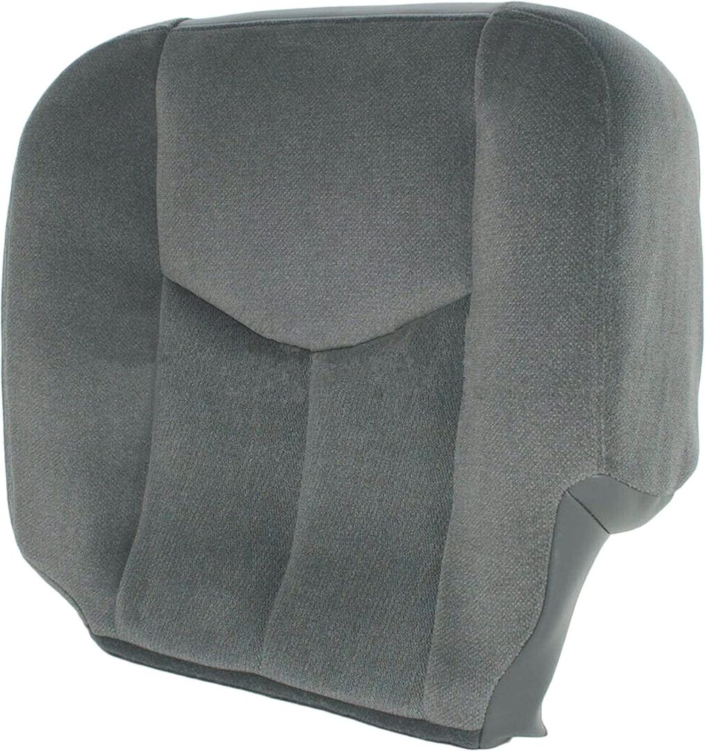 OKAY MOTOR Seat Cover Driver Side Bottom Cloth Gray for 2003-2007 GMC Sierra 1500 2500 3500 1500HD 2500HD SLE SLT