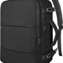 Taygeer Travel Laptop Backpack for Men Women, Airplane Approved Travel Backpack Suitcase with Water Bottle Pocket, Lightweight College 35l Luggage Bag 15.6inch Laptop Mochila Gifts for Business,Black, Large