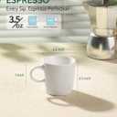 Sweese 3.5oz Porcelain Espresso Cups Set of 4, Mini Coffee Mugs Demitasse Cups - White, 3.5 Fluid Ounces