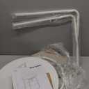 VASAGLE LILEA Collection - Small Round Side End Table, Modern Nightstand with Fabric Basket, Matte White and Camel Brown ULET223W10