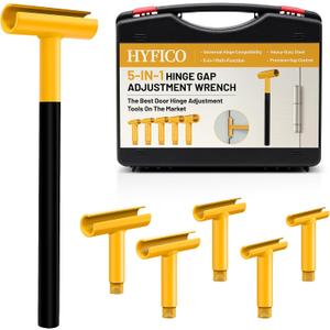 Upgraded Hinge Gap Adjusting Wrench for Residential and Commercial, Door Hinge Adjustment Tool for Door Quick and Efficient Solutions, User-Friendly Adjustments Tools (Yellow)