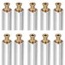 Heavy Duty 10 Pack Pool Cover Anchors,18" Aluminum Tube with Brass Anchors