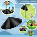Squirrel Baffle for Bird Feeders Pole - 16 Inch Wide Cone Guard, Heavy Duty Chew Proof Baffle for Pole Mounted Feeders, Squirrel Proof Bird Feeder Accessories for Outdoor Garden Yard - Black