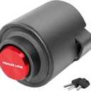 Upgraded 2 5/16" Trailer Lock, Heavy Duty Safety Tongue Locks, Super Solid Thick Steel,2 5/16 Spherical Hook Coupler Lock, Anti-Theft Anti-Smashing, for Rv, Trailer, Boat, Off-Road Vehicle (Red)