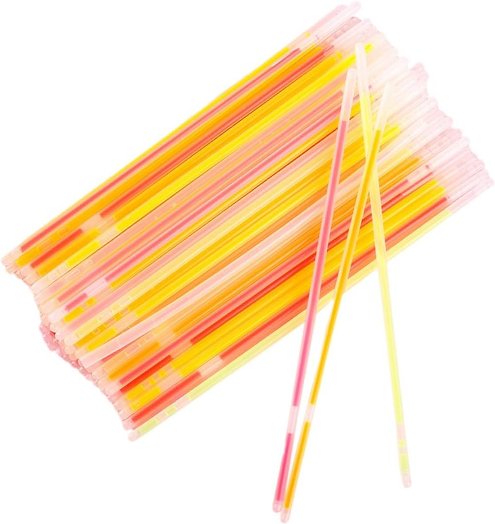 100pcs Glow Bracelets Sticks for Party Decorations Colorful Glowing Props for Birthdays Halloween Camping and Festivals