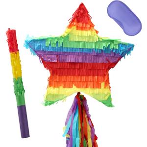 Cinco De Mayo Star Pinata 12.6 x 12.6 inches. Fiesta Party Supply for Fiesta Taco Party, Luau Event Photo Props, Mexican Theme Decoration, Carnivals Festivals, Taco Tuesday Event