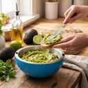 Honeydak 1 Pack 35 oz Dip Chiller Bowl Stainless Steel Double Walled Insulated Ice Serving Bowl for Parties Salsa, Guacamole, Condiments, Sauces, Salad & Food Hot and Cold, Blue