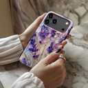 bemal for iPhone 17 Pro Case Cute,Aesthetic Vintage Purple Lavender Girly Shell,Compatible with Magsafe,Trendy Unique Cool Retro Western Protective Slim Silicone Phone Cover for Women Girls