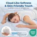BDEUS 4 Inch Dual Layer Memory Foam Mattress Topper King Size, 2 Inch Gel Memory Foam, 2 Inch Cooling Pillow Top Mattress Pad Cover for Back Pain & Hot Sleeper