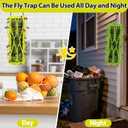 2 Pack Carpenter Bee Traps for Outside with Fluorescent, Wasp Trap Outdoor Hanging, Wasp Fly Catcher Hunter Killer Fly Traps for Hornet, Gnat, Mosquito, Flying Insect
